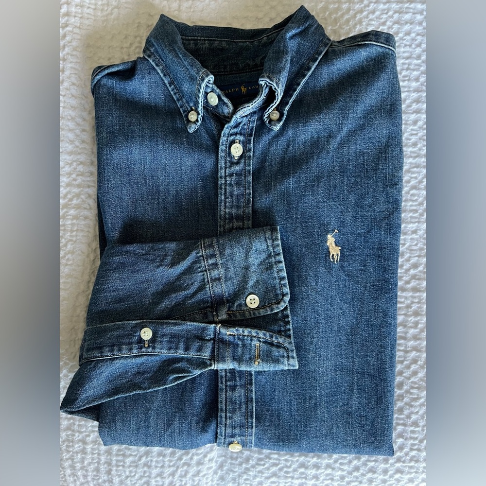Women’s Ralph Lauren Polo long sleeve Jean button down - small like new